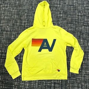 Aviator Nation hoody bright yellow size large